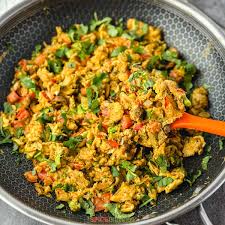 Egg Bhurji (Indian Scrambled Eggs) with Pav